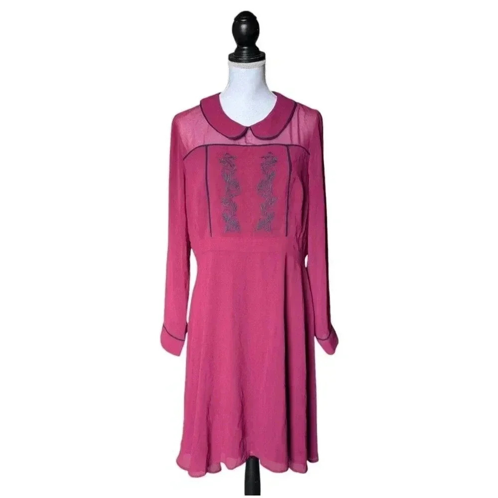 ModCloth Burgundy Mini Dress - Picture 2 of 14